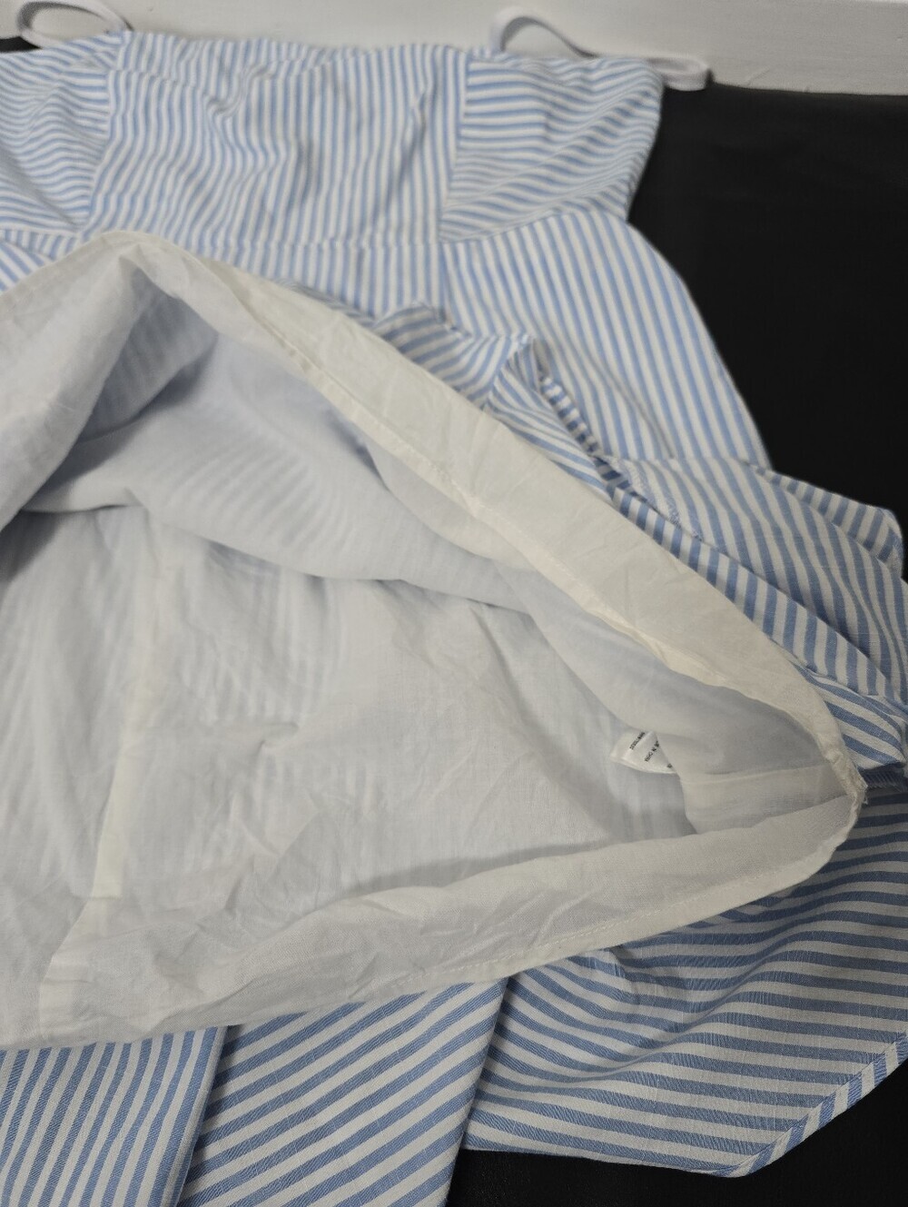 Superdown Rosalie Striped Ruffle Dress White/blue Size XL - Picture 6 of 11